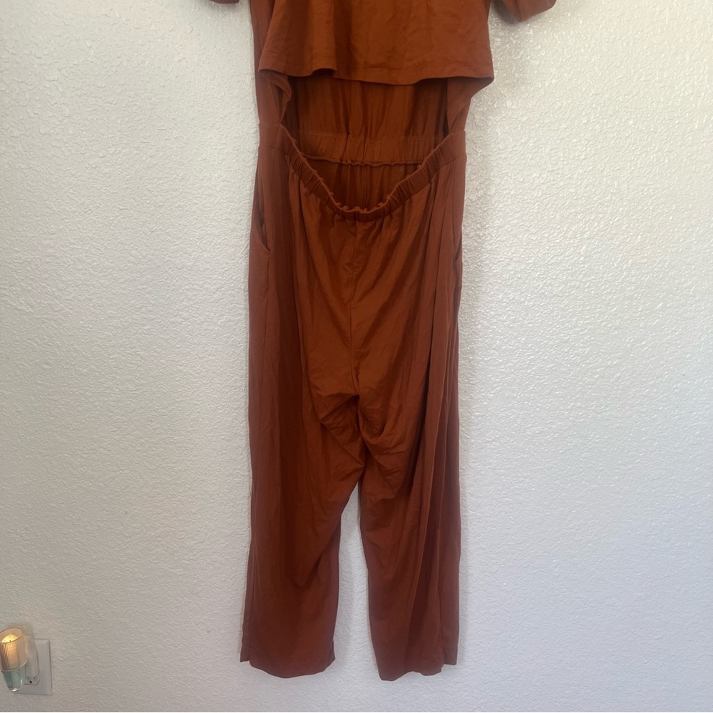 Cuyana Rust Orange Long Sleeve Jumpsuit - Picture 7 of 14